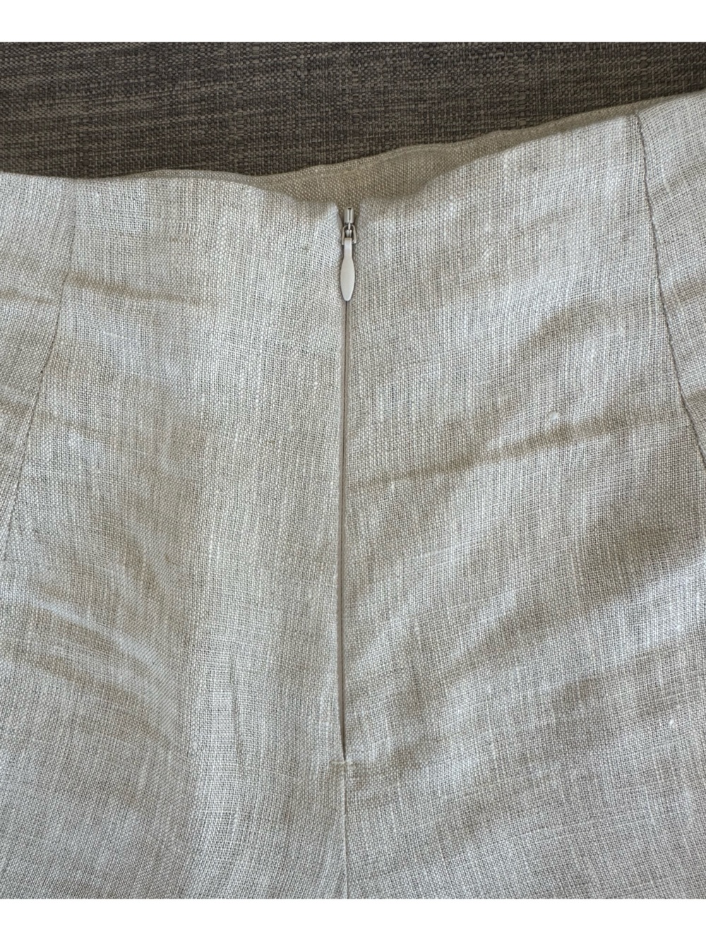 Reformation Light Taupe Linen Wrap Skort - Picture 8 of 8